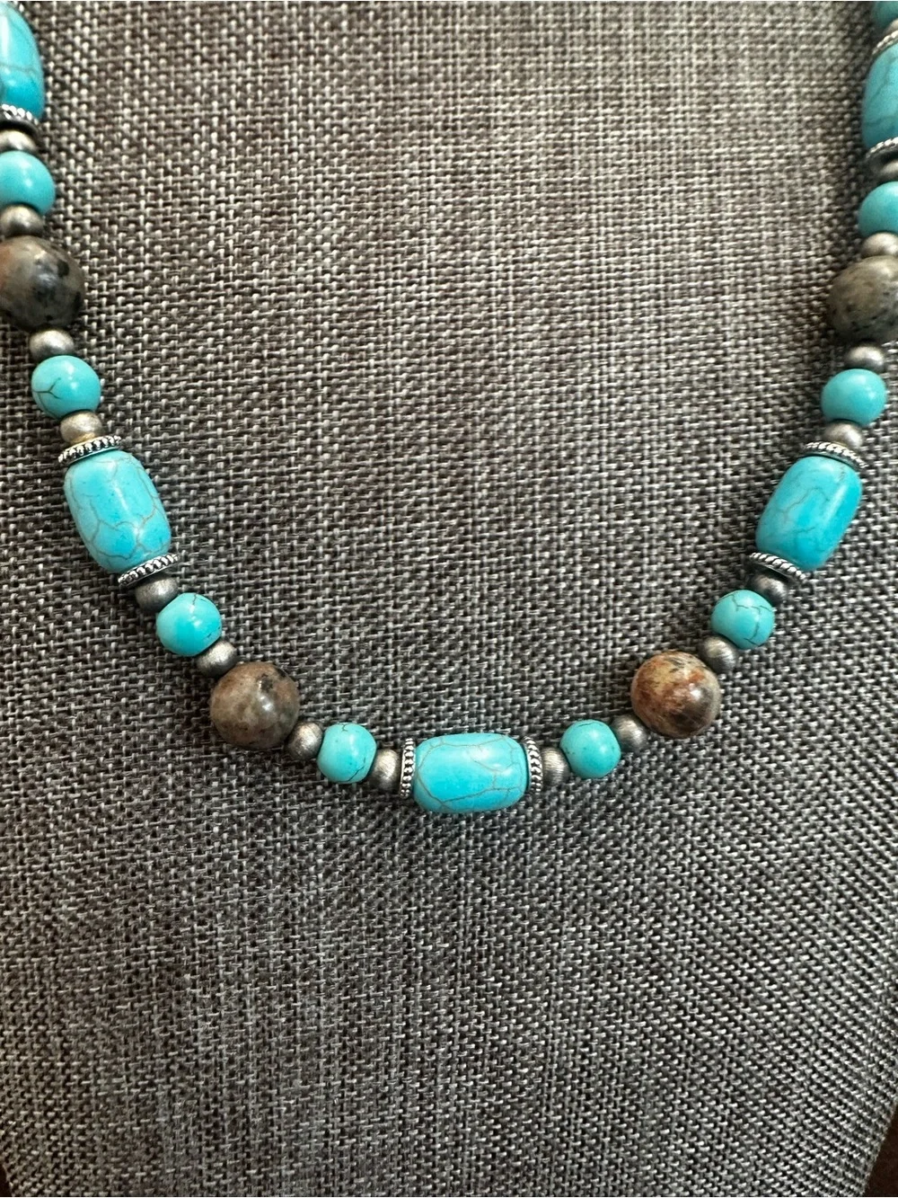 Turquoise Bead Necklace - Handmade Jewelry